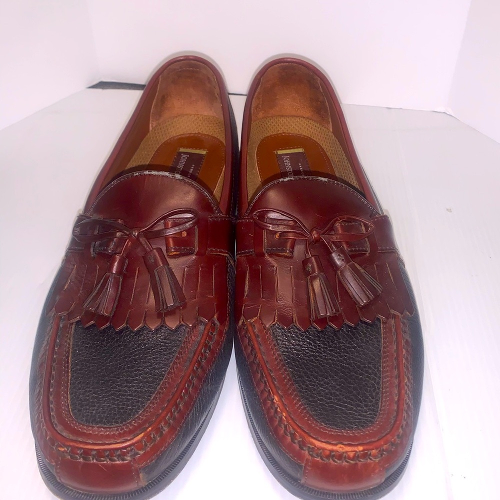 Johnston & Murphy 020-0592 Leather Kiltie Tassel Dress Loafers Mens 13 M